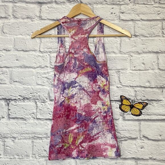 Urban Behavior Tie Dye Sheer Tank Braided Neckline Size Extra Small - Picture 6 of 11